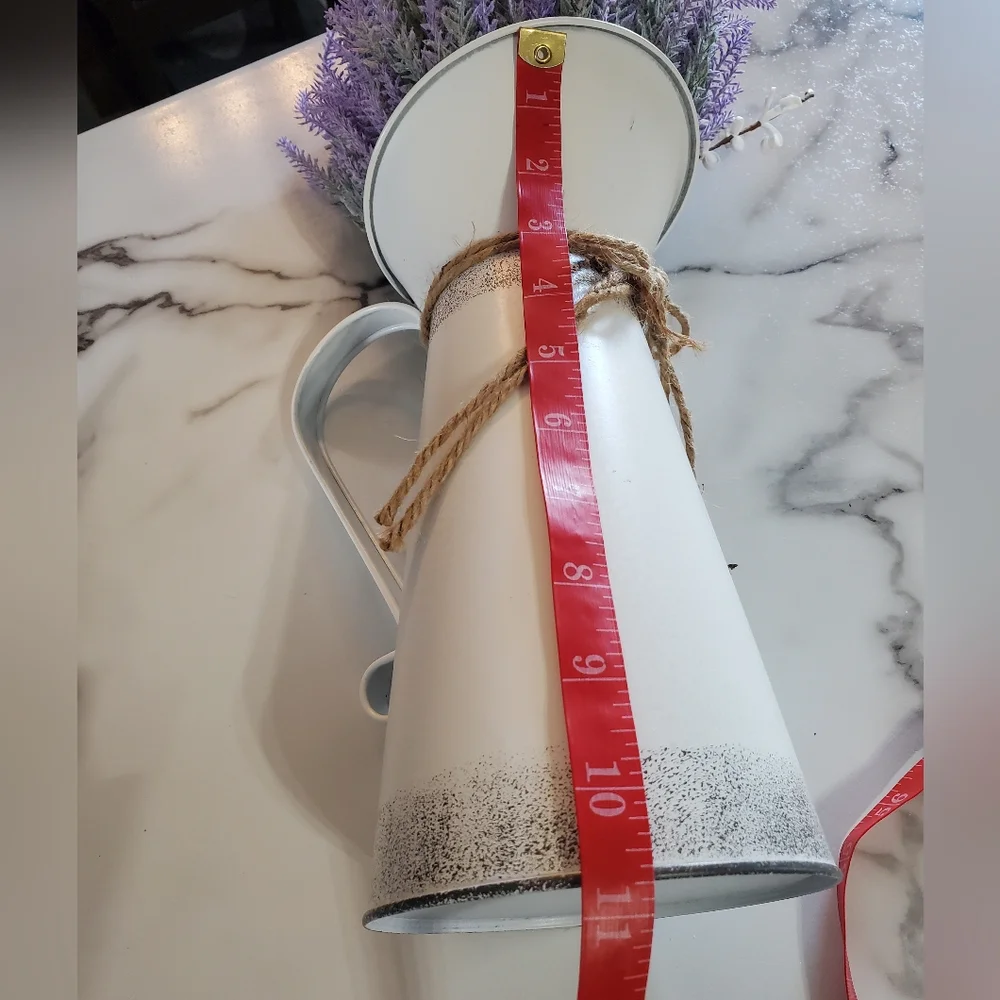Lavender Artificial Flowers in Decorative Flower Pitcher